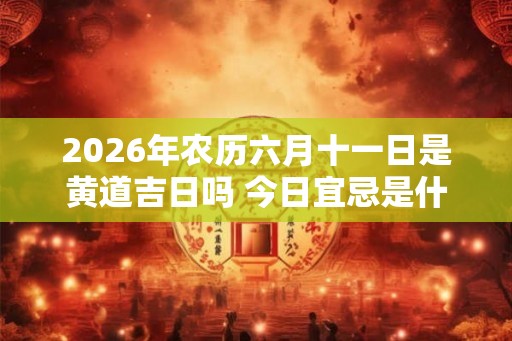 2026年农历六月十一日是黄道吉日吗 今日宜忌是什么
