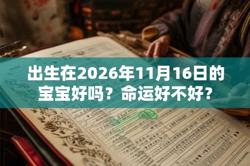 出生在2026年11月16日的宝宝好吗？命运好不好？