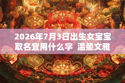 2026年7月3日出生女宝宝取名宜用什么字  温柔文雅的名字