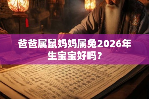爸爸属鼠妈妈属兔2026年生宝宝好吗？