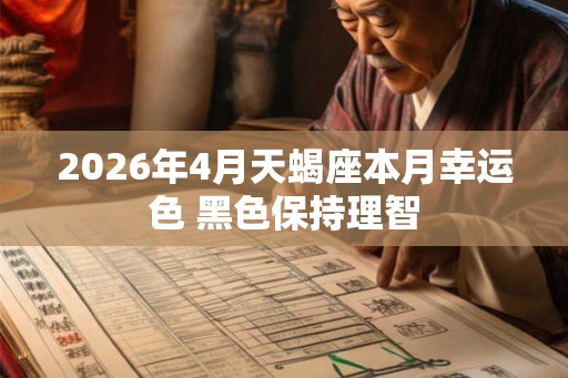 2026年4月天蝎座本月幸运色 黑色保持理智