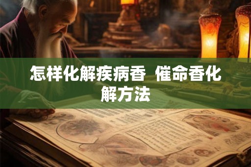 怎样化解疾病香  催命香化解方法