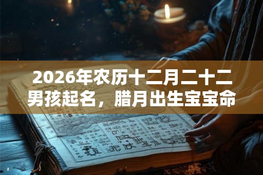 2026年农历十二月二十二男孩起名,腊月出生宝宝命运! 2026年农历十二月二十二男孩起名,腊月出生宝宝命运!