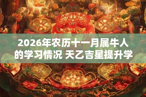 2026年农历十一月属牛人的学习情况 天乙吉星提升学业