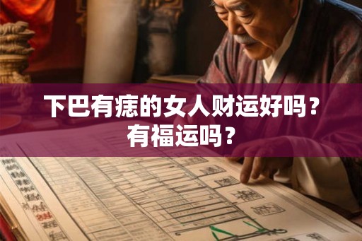 下巴有痣的女人财运好吗?有福运吗? 下巴有痣的女人财运好吗?有福运吗?