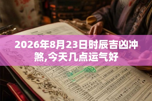 2026年8月23日时辰吉凶冲煞,今天几点运气好 2026年8月23日时辰吉凶冲煞,今天几点运气好