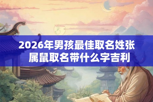 2026年男孩最佳取名姓张  属鼠取名带什么字吉利
