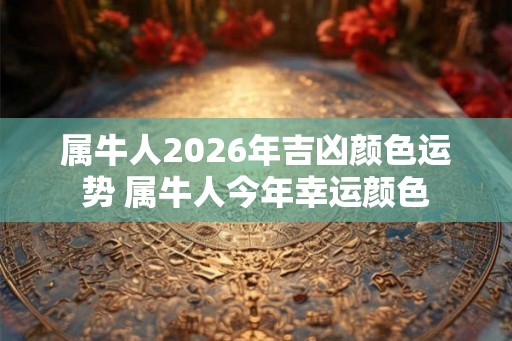 属牛人2026年吉凶颜色运势 属牛人今年幸运颜色