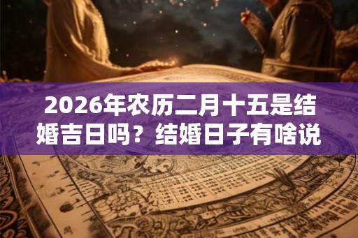 2026年农历二月十五是结婚吉日吗？结婚日子有啥说法？