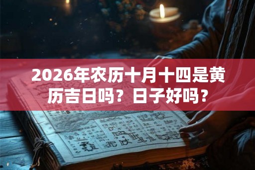 2026年农历十月十四是黄历吉日吗?日子好吗? 2026年农历十月十四是黄历吉日吗?日子好吗?