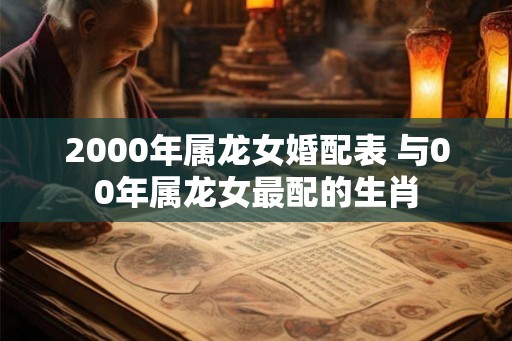 2000年属龙女婚配表 与00年属龙女最配的生肖