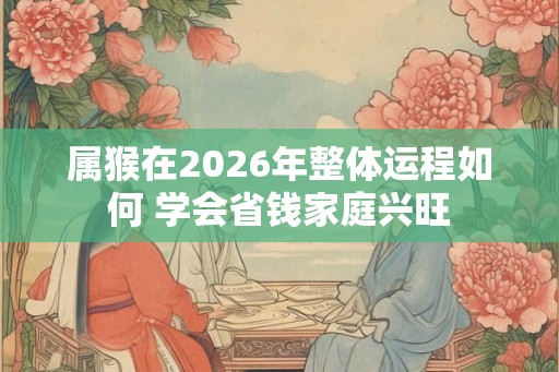 属猴在2026年整体运程如何 学会省钱家庭兴旺