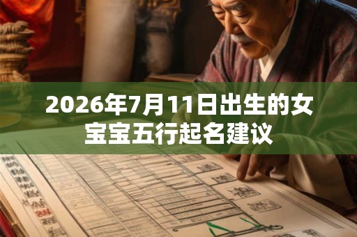 2026年7月11日出生的女宝宝五行起名建议