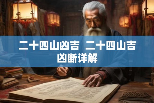 二十四山凶吉  二十四山吉凶断详解