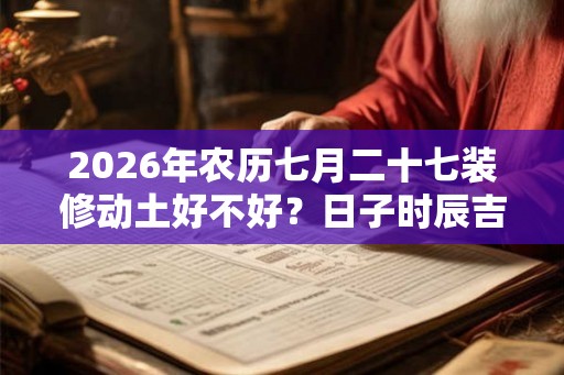 2026年农历七月二十七装修动土好不好？日子时辰吉凶如何？