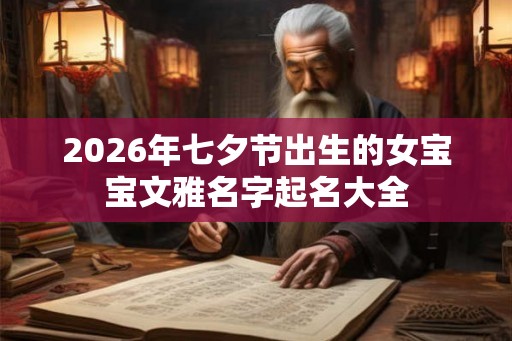 2026年七夕节出生的女宝宝文雅名字起名大全