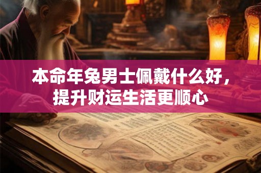 本命年兔男士佩戴什么好，提升财运生活更顺心