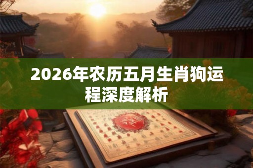 2026年农历五月生肖狗运程深度解析