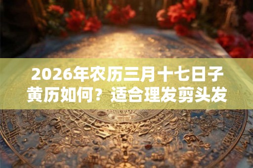 2026年农历三月十七日子黄历如何？适合理发剪头发吗？