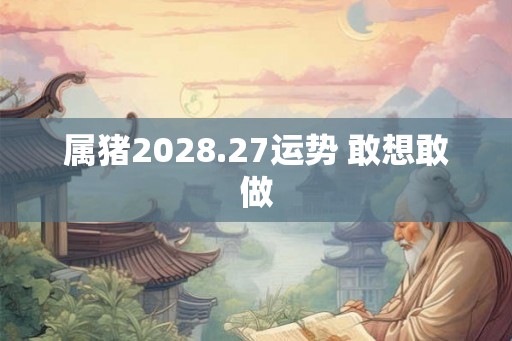 属猪2028.27运势 敢想敢做