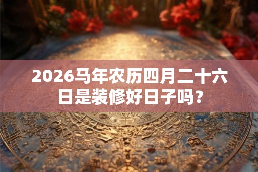 2026马年农历四月二十六日是装修好日子吗？