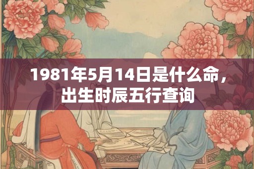 1981年5月14日是什么命,出生时辰五行查询 1981年5月14日是什么命,出生时辰五行查询