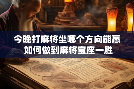 今晚打麻将坐哪个方向能赢 如何做到麻将宝座一胜