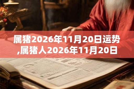 属猪2026年11月20日运势,属猪人2026年11月20日财运,生肖猪2026年11月20日运势