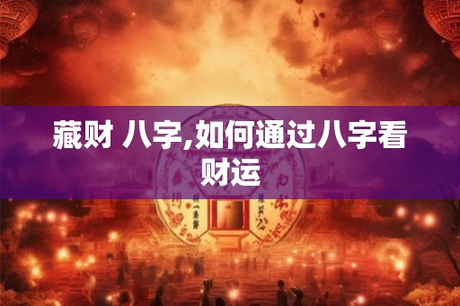 藏财 八字,如何通过八字看财运 藏财 八字,如何通过八字看财运
