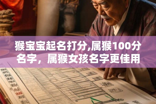 猴宝宝起名打分,属猴100分名字，属猴女孩名字更佳用字