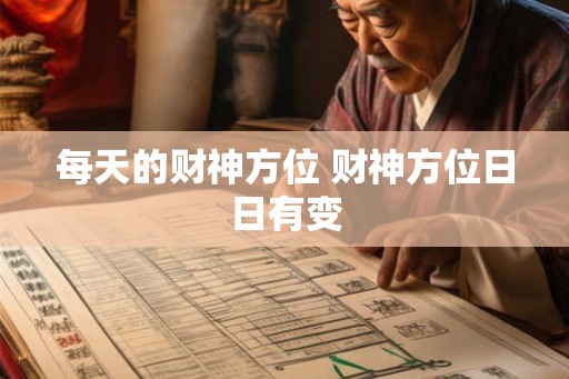 每天的财神方位 财神方位日日有变