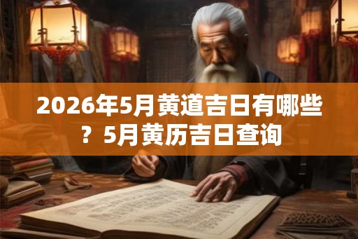 2026年5月黄道吉日有哪些？5月黄历吉日查询