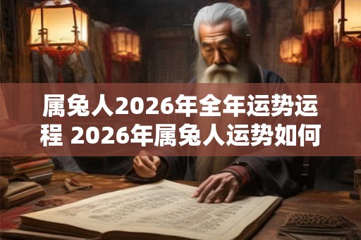 属兔人2026年全年运势运程 2026年属兔人运势如何