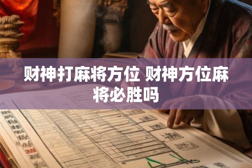 财神打麻将方位 财神方位麻将必胜吗