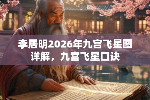 李居明2026年九宫飞星图详解，九宫飞星口诀