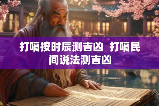打嗝按时辰测吉凶  打嗝民间说法测吉凶