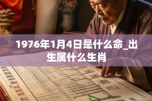 1976年1月4日是什么命_出生属什么生肖