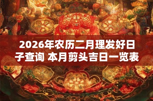 2026年农历二月理发好日子查询 本月剪头吉日一览表
