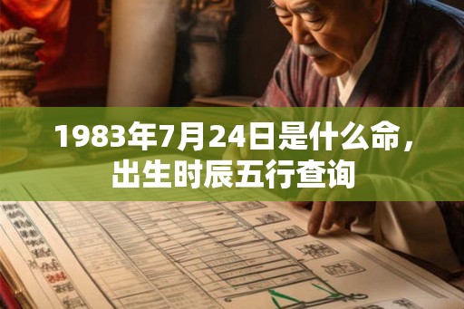 1983年7月24日是什么命，出生时辰五行查询