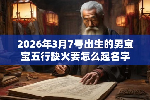 2026年3月7号出生的男宝宝五行缺火要怎么起名字
