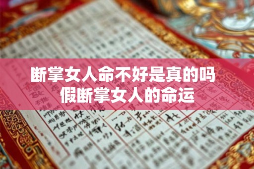 断掌女人命不好是真的吗 假断掌女人的命运 断掌女人命不好是真的吗 假断掌女人的命运