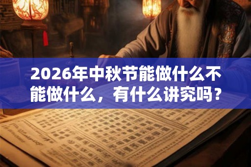 2026年中秋节能做什么不能做什么，有什么讲究吗？