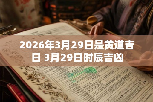 2026年3月29日是黄道吉日 3月29日时辰吉凶