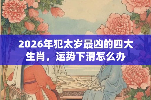2026年犯太岁最凶的四大生肖，运势下滑怎么办