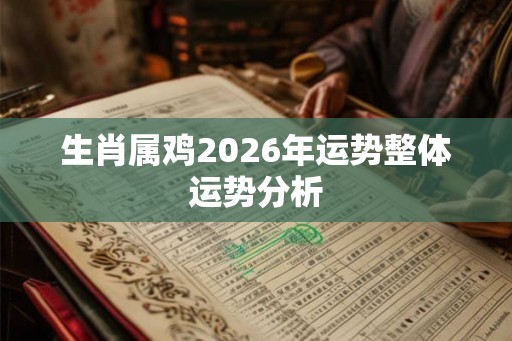 生肖属鸡2026年运势整体运势分析 生肖属鸡2026年运势整体运势分析