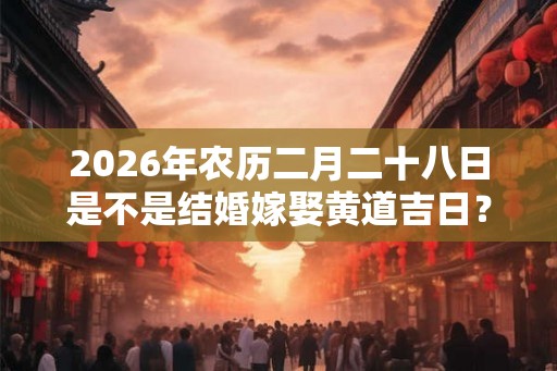 2026年农历二月二十八日是不是结婚嫁娶黄道吉日? 2026年农历二月二十八日是不是结婚嫁娶黄道吉日?