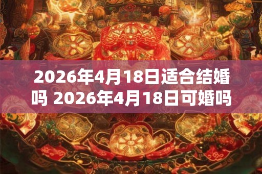 2026年4月18日适合结婚吗 2026年4月18日可婚吗