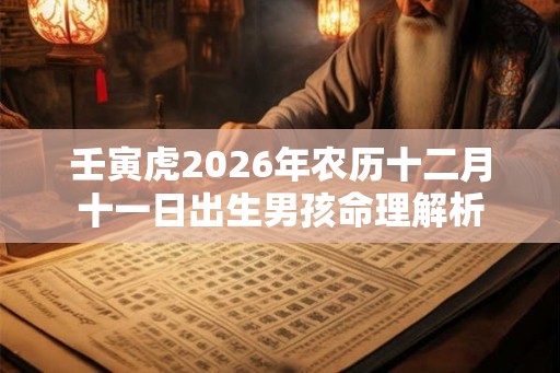 壬寅虎2026年农历十二月十一日出生男孩命理解析 壬寅虎2026年农历十二月十一日出生男孩命理解析