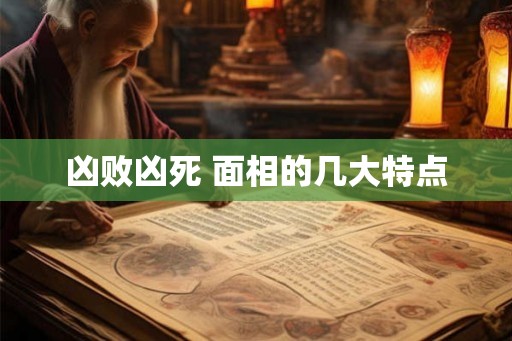 凶败凶死 面相的几大特点