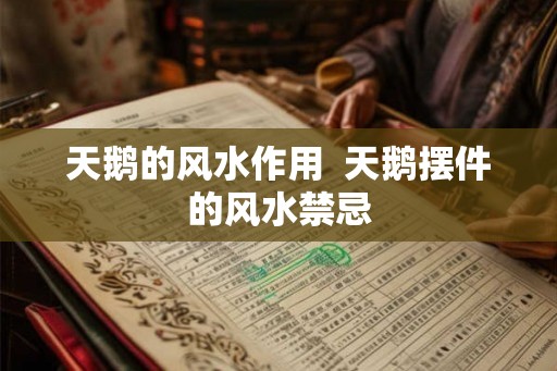 天鹅的风水作用  天鹅摆件的风水禁忌